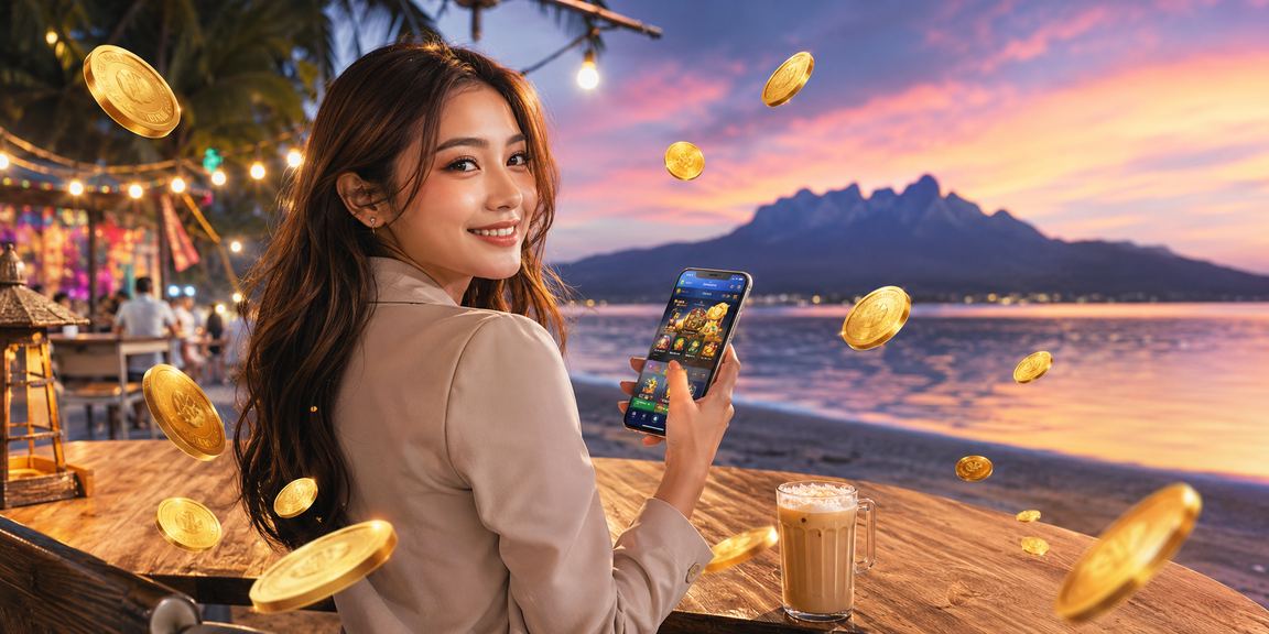 A player accessing 8400 mobile casino slots from their phone in Sabah